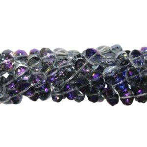 Faceted Side Drilled Oval - 12mm - Heliotrope - 27cm Strand