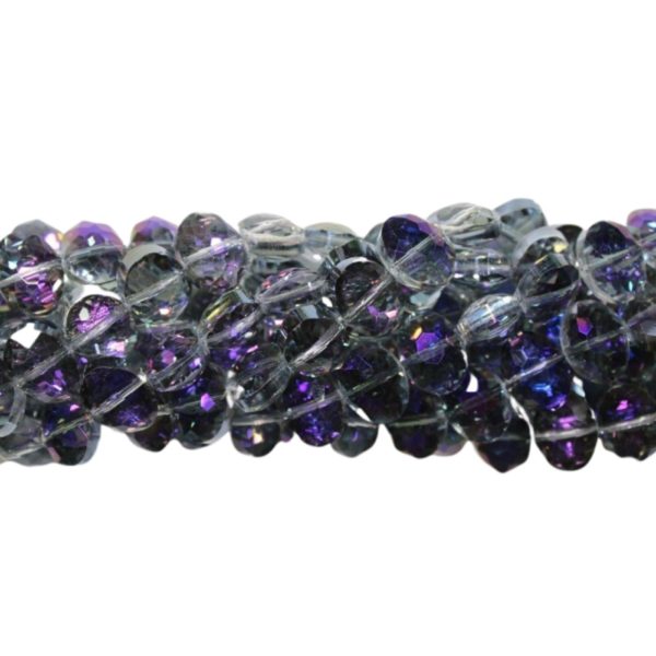 Faceted Side Drilled Oval - 12mm - Heliotrope - 27cm Strand