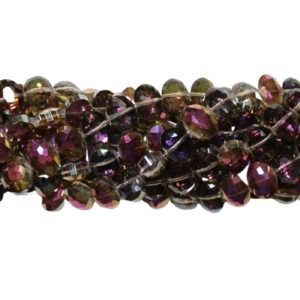 Faceted Side Drilled Oval - 12mm - Lilac Shadow - 27cm Strand