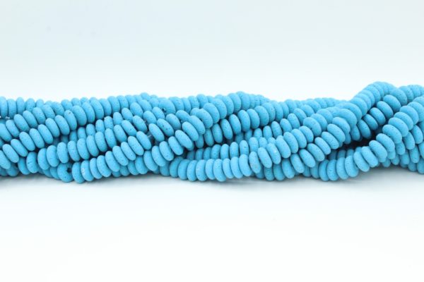 Polymer Clay Spacer - 9mm - 40cm Strand - Blue