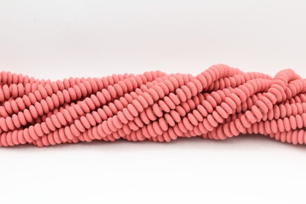 Polymer Clay Spacer - 9mm - 40cm Strand - Rose Peach