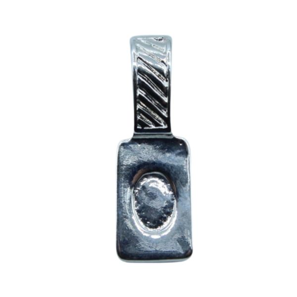 Pendant Mount T - 20 x 10mm - Antique Silver