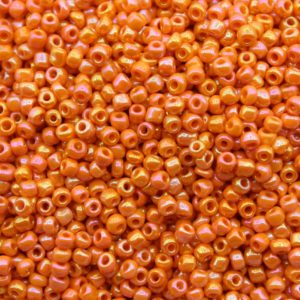 8/0 - Orange Opaque Pearl AB - Price per gram