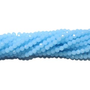 4mm Faceted - Light Blue Opal - 38cm Strand