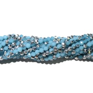 4mm Faceted - Light Blue Opal C.A.L - 38cm Strand