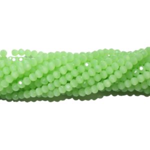 4mm Faceted - Light Green Opal - 38cm Strand