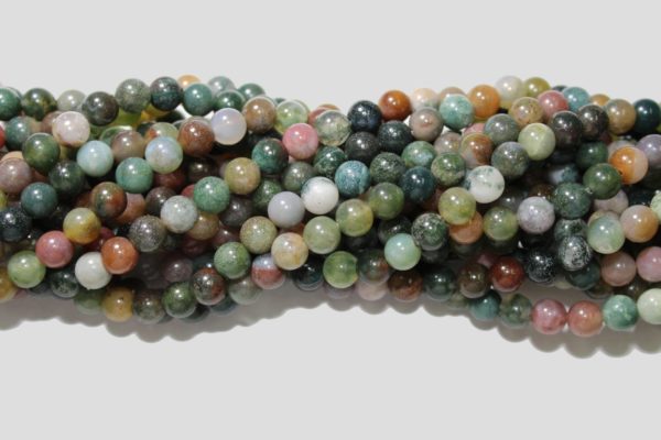 Indian Agate - 6mm Round - 39cm Strand