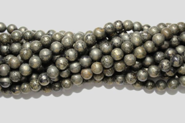 Pyrite - 10mm Round - 38cm Strand