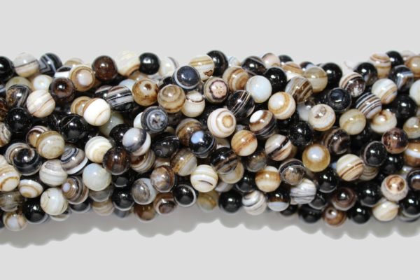 Tibetan Agate - 8mm Round - 39cm Strand