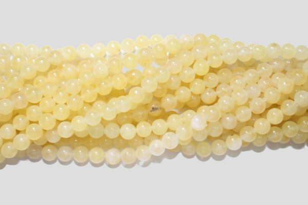 Yellow Jade - 8mm Round - 39cm Strand