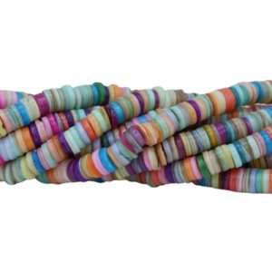 Shell Spacer Bead - 8 x 3mm - Multi - 40cm Strand