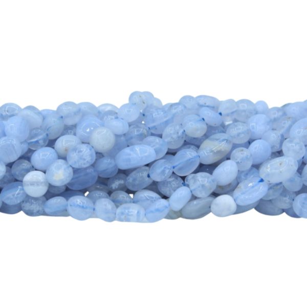 Blue Lace Agate - 5-7mm Tumblestone - 40cm Strand