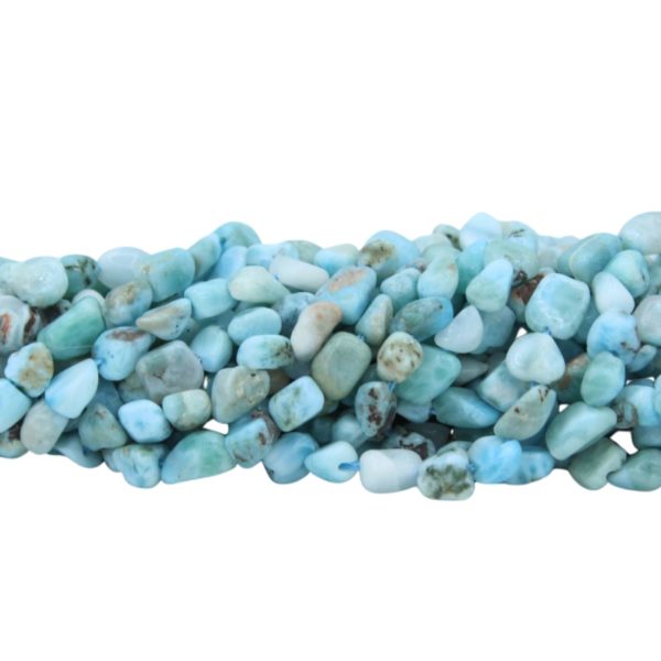 Larimar - Mini Tumblestone - 5-7mm - 39cm Strand