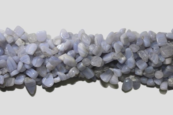 Blue Lace Agate - 10 to 15mm Teeth Shape - 40cm Strand