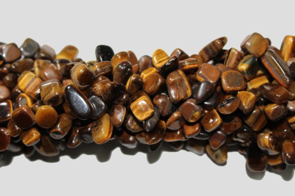 Tiger Eye - 10 to 15mm Teeth Shape - 40cm Strand