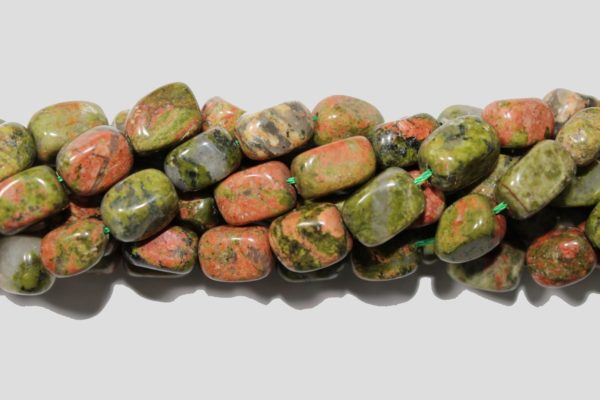 Unakite - Nugget - 10 x 8mm - 38cm Strand