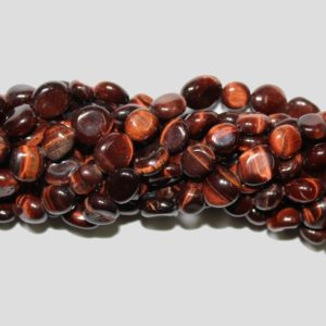 Red Tiger Eye - 8-10mm Tumblestone - 39cm Strand