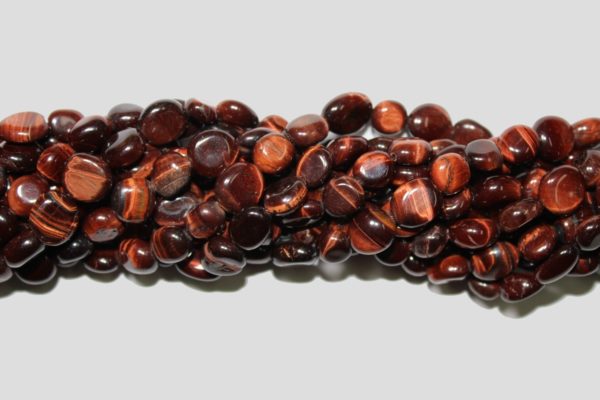 Red Tiger Eye - 8-10mm Tumblestone - 39cm Strand