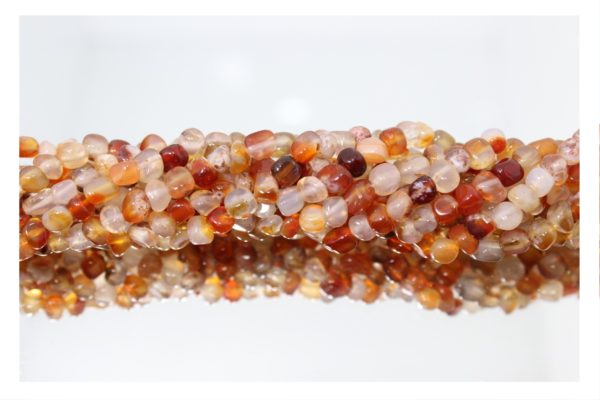 Red Agate - 3-5mm Tumblestone - 40cm Strand