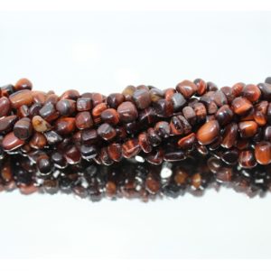 Red Tiger Eye - 3-5mm Tumblestone - 40cm Strand