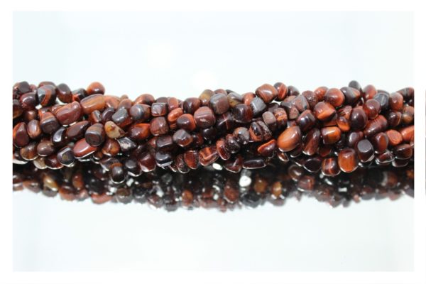 Red Tiger Eye - 3-5mm Tumblestone - 40cm Strand