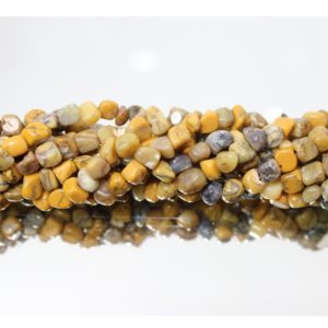 Yellow Moss Agate - 3-5mm Tumblestone - 40cm Strand