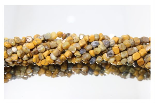 Yellow Moss Agate - 3-5mm Tumblestone - 40cm Strand