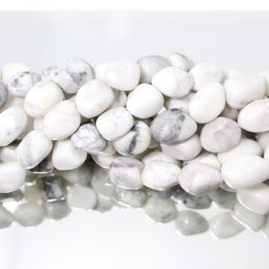 Howlite - 10-16mm Tumblestone - 40cm Strand