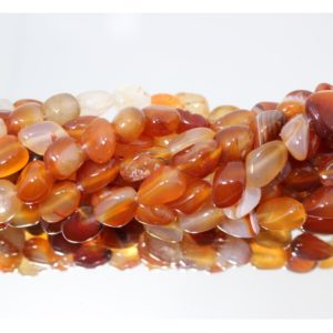 Red Agate - 10-16mm Tumblestone - 40cm Strand