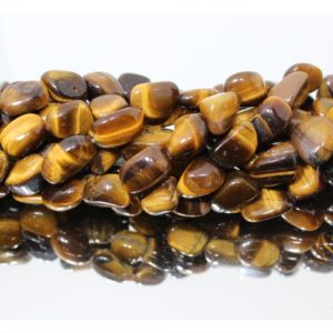 Tiger Eye - 10-16mm Tumblestone - 40cm Strand