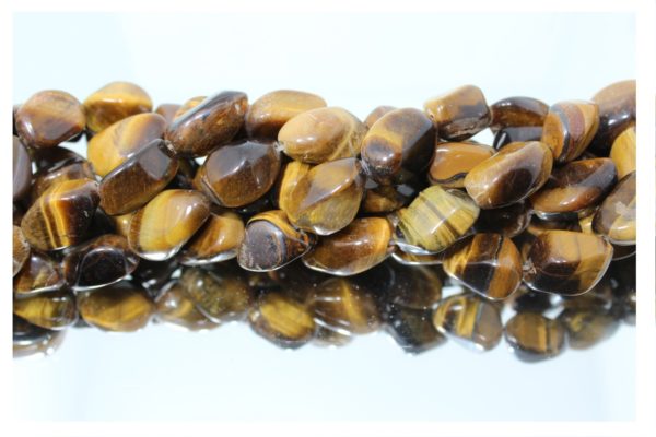 Tiger Eye - 16-20mm Tumblestone - 40cm Strand