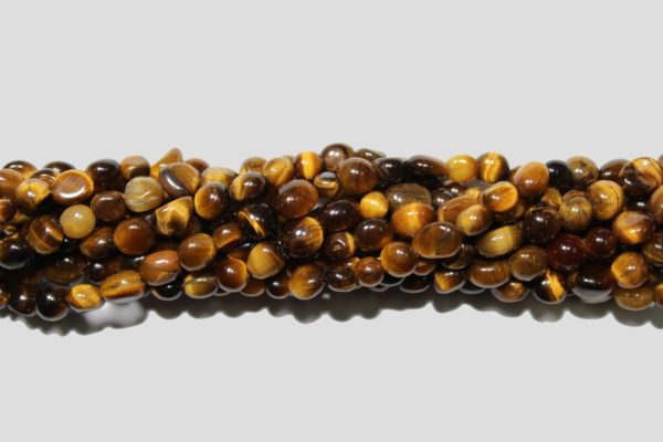 Tiger Eye - 5-8mm Tumblestone - 39cm Strand