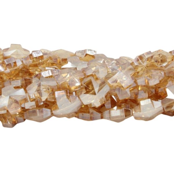 Cross - 14mm - 29cm Strand - Lt Col Topaz