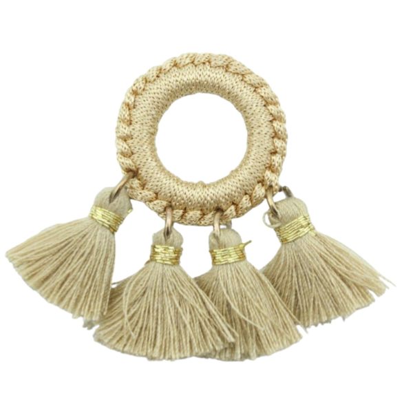 Tassel / Ring - 5 x 3cm - Beige