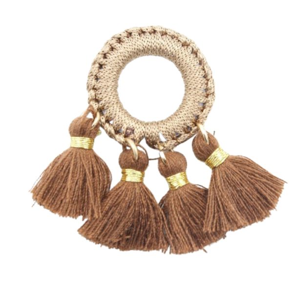 Tassel / Ring - 5 x 3cm - Brown