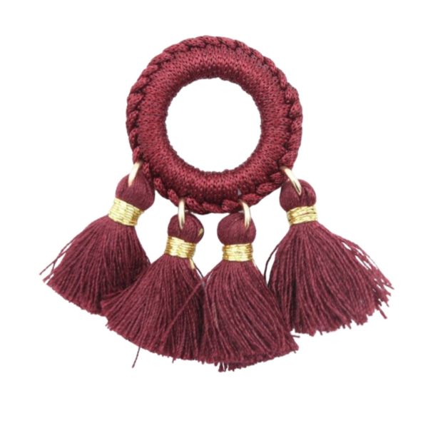 Tassel / Ring - 5 x 3cm - Burgundy