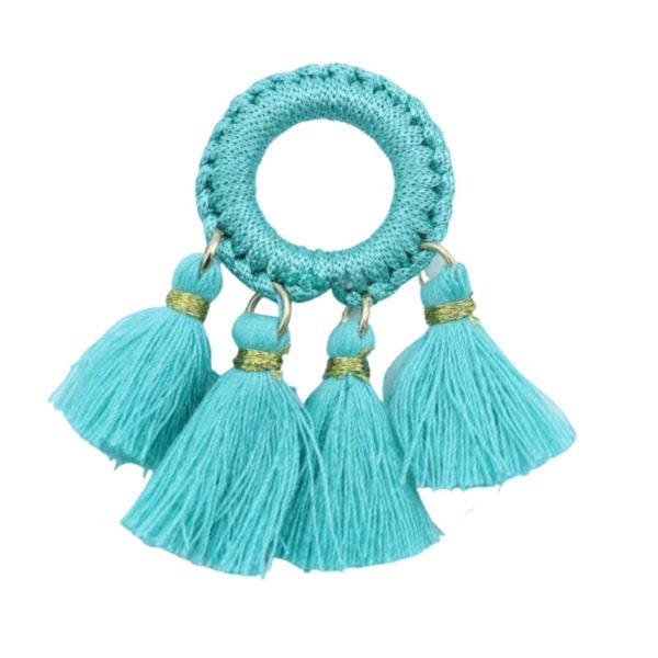 Tassel / Ring - 5 x 3cm - Lt Blue