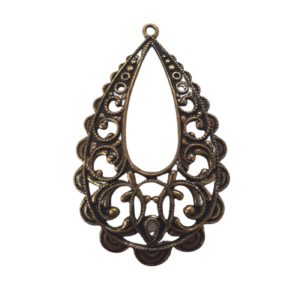 38 x 23mm - Drop - Antique Brass