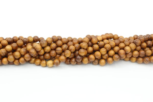 Wood Bead - 6mm Round - A - 38cm Strand