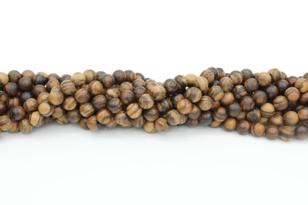 Wood Bead - 6mm Round - C - 38cm Strand