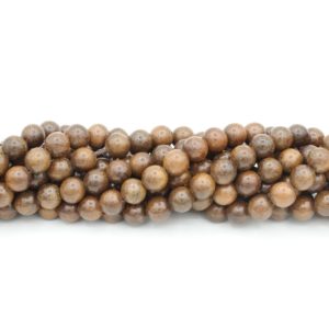 Wood Bead - 6mm Round - E - 38cm Strand