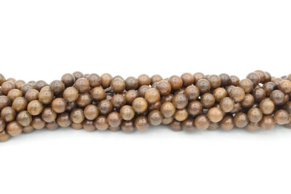 Wood Bead - 6mm Round - E - 38cm Strand