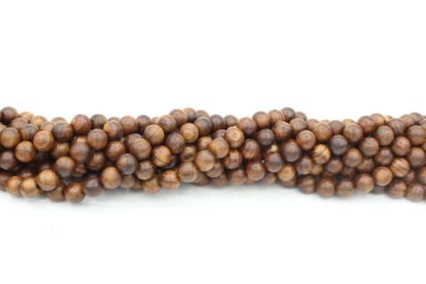 Wood Bead - 6mm Round - H - 38cm Strand