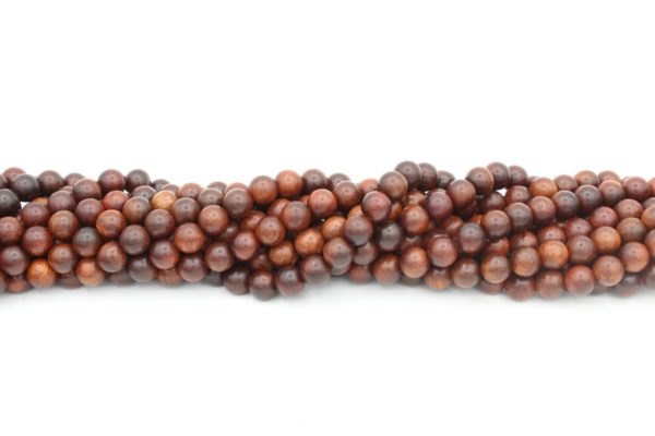 Wood Bead - 6mm Round - J - 38cm Strand