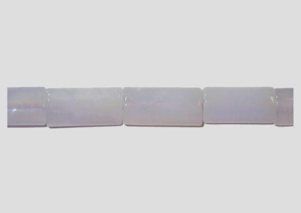 Blue Chalcedony - Rectangle - 16 x 8mm - 40cm Strand