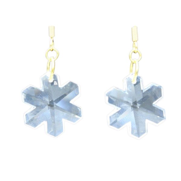 Christmas Earrings - Swarovski Snowflake - Crystal - 20mm