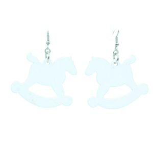 Christmas Earrings - Rocking Horse - 40mm