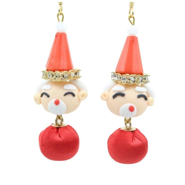 Christmas Earrings - Santa - 50mm