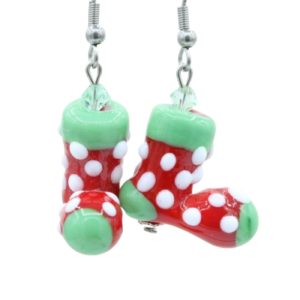 Christmas Earrings - Stockings - 20mm