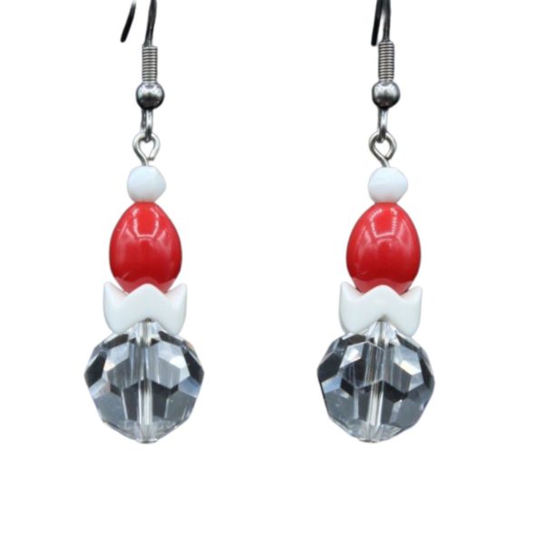 Christmas Earrings - Santa Head - 28mm